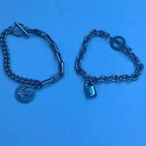 Chain bracelets (coin and lock)